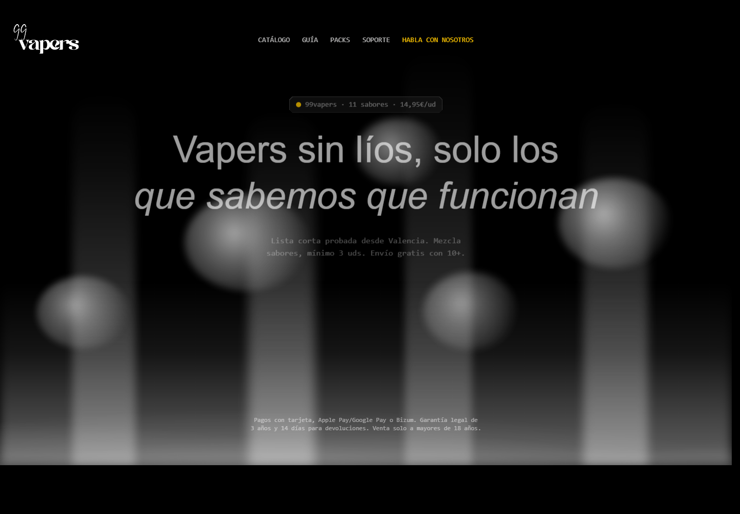 99vapers.com live site capture